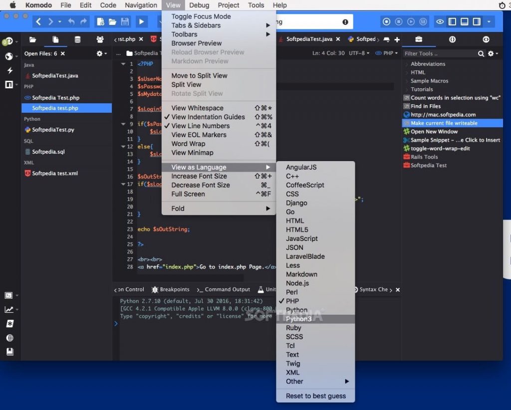 best text editor for python mac