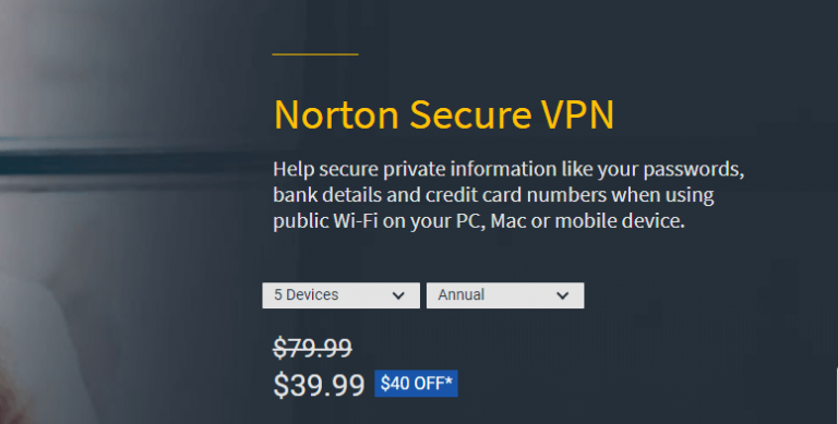 norton security sales