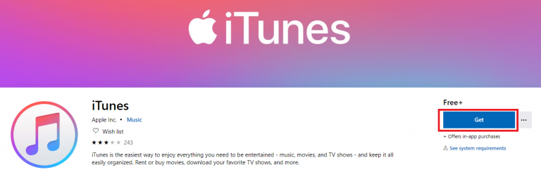 download itunes for windows 10