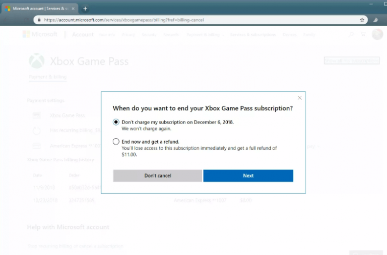 xbox game pass how to cancel