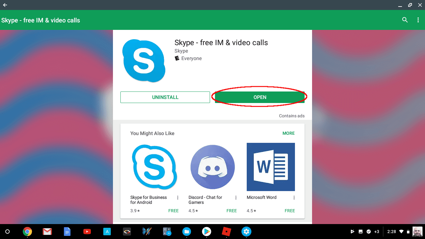 can i install skype on a chromebook