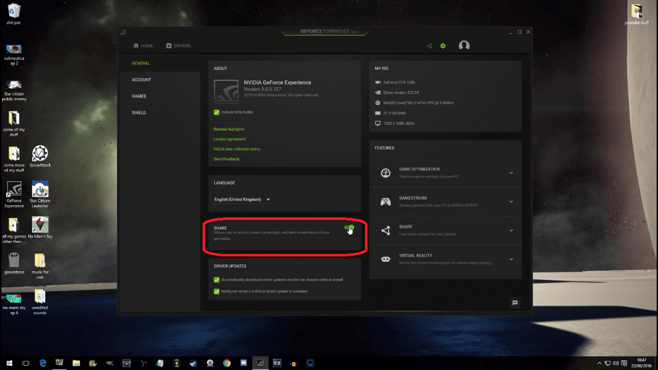 geforce experience instant replay turns off