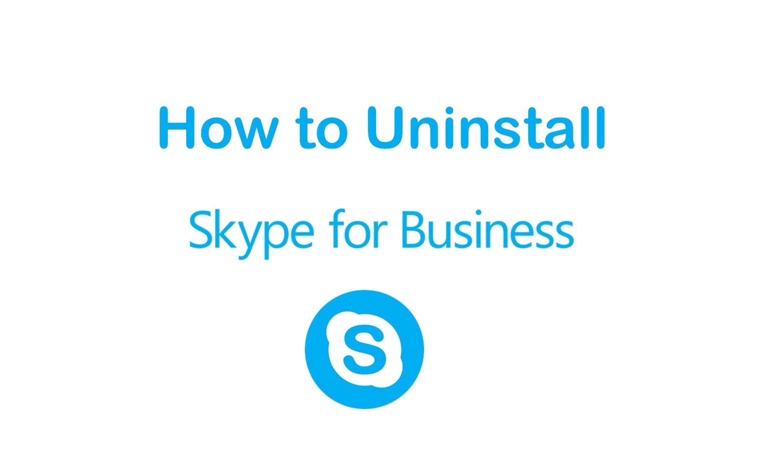 skype for business uninstall windows 10