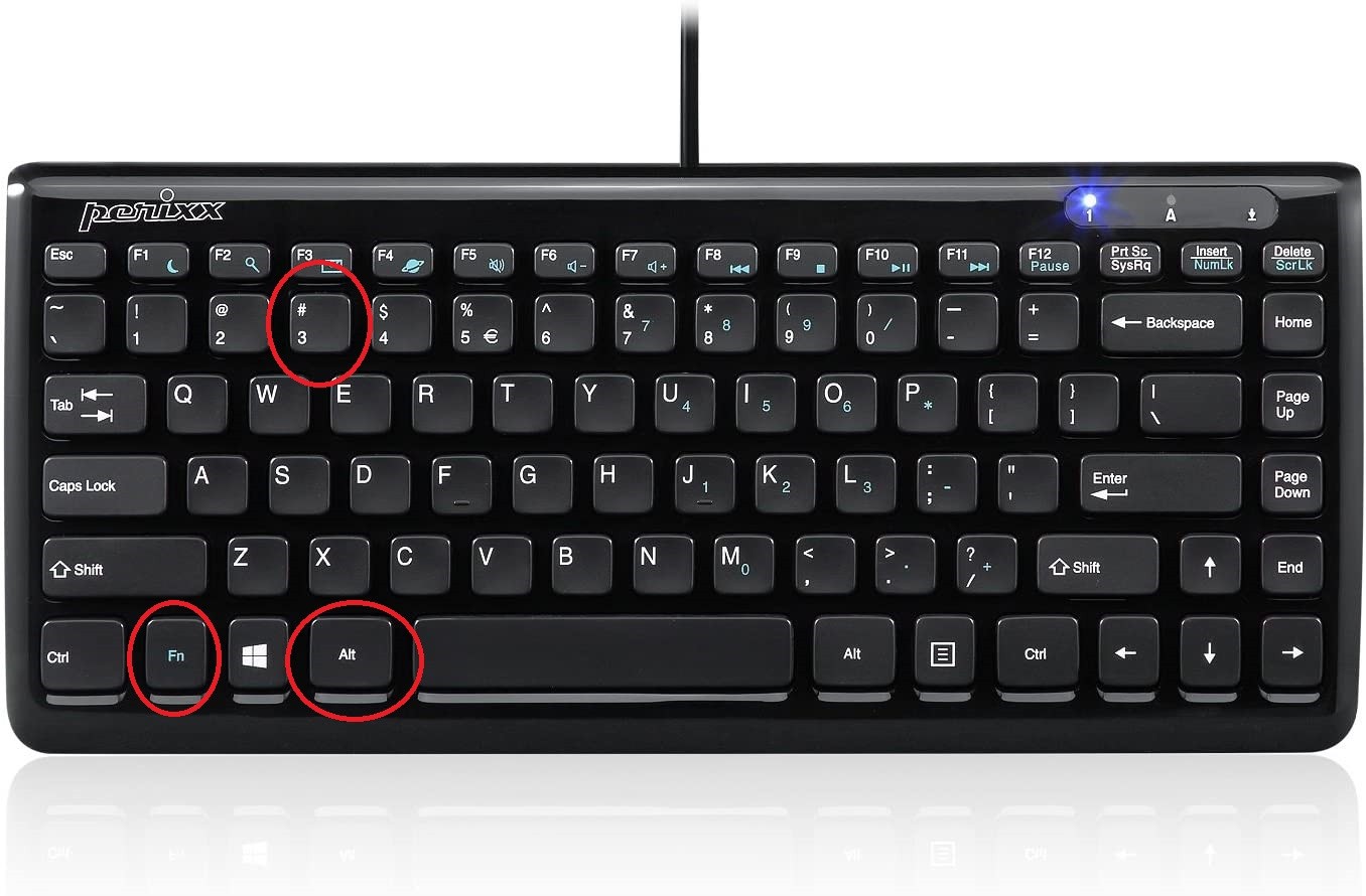 keyboard shortcut for mac for a black dot