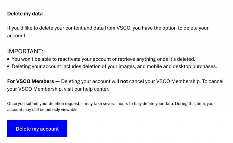 How To Delete a VSCO Account Easily in 2 Ways TechOwns