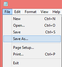 Select Save As