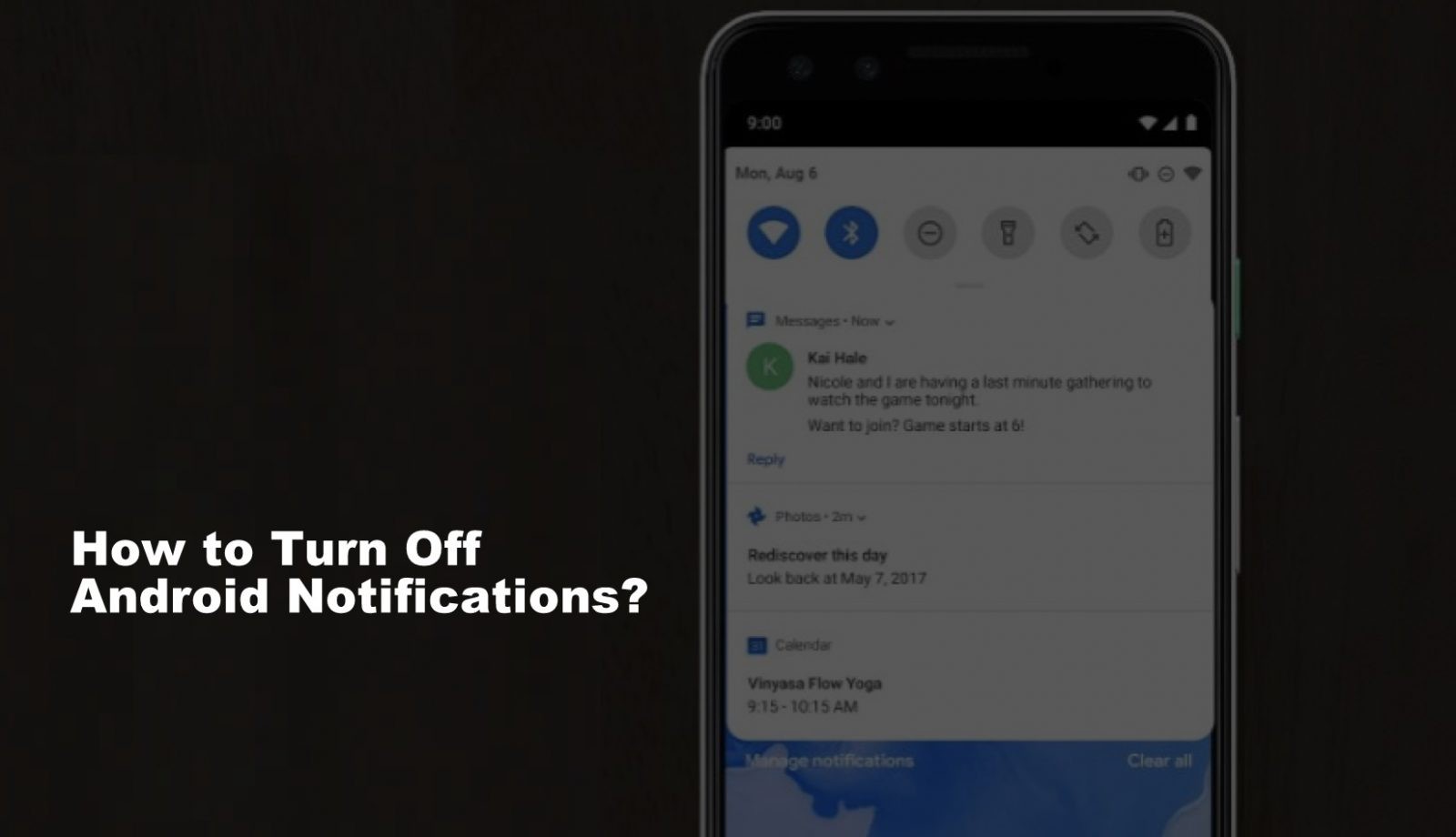 piccollage turn off notification