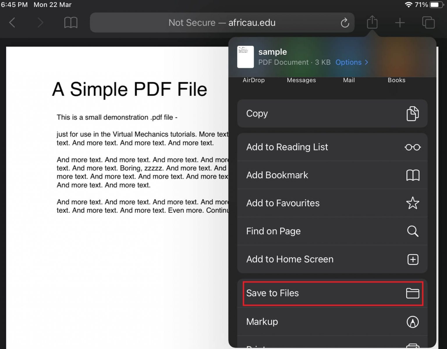 how to save doc as pdf on ipad