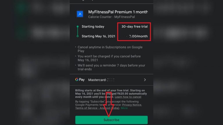 myfitnesspal premium free trial