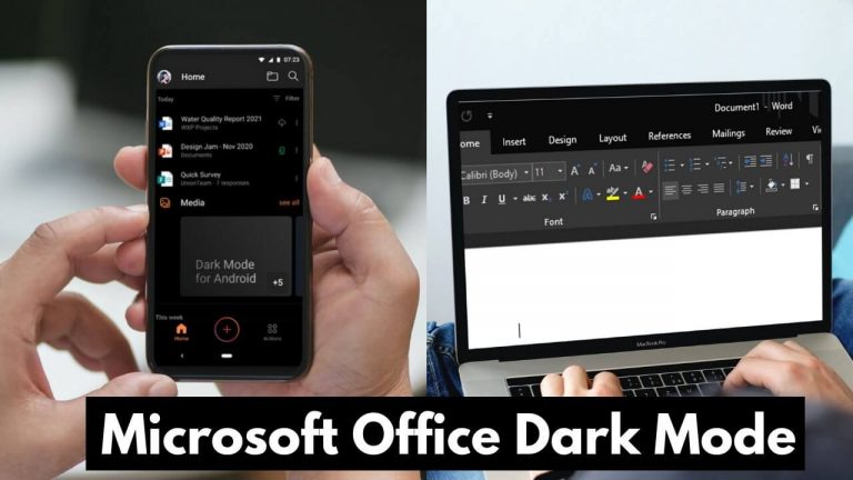 ms office dark mode mac