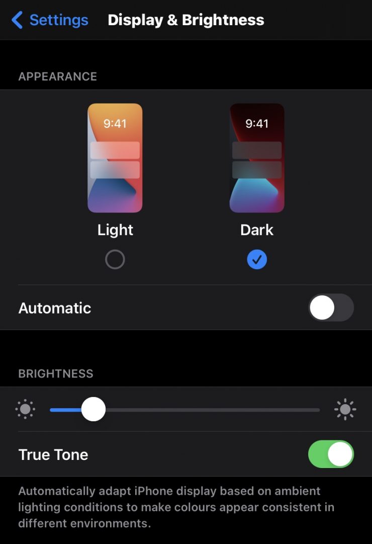 change safari from dark mode