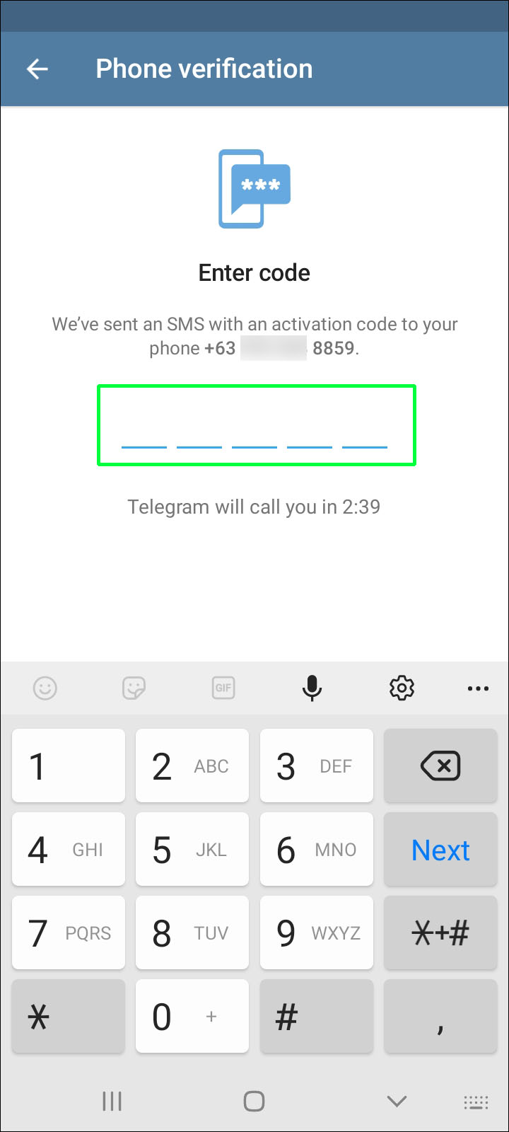 sign up telegram using email without phone number