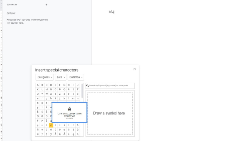 How To Type E With Accent On Google Docs